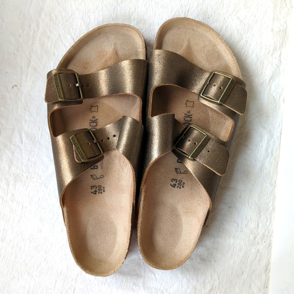 NEW Sz 43/280 Metallic Gold? Copper? Birkenstock Sandals